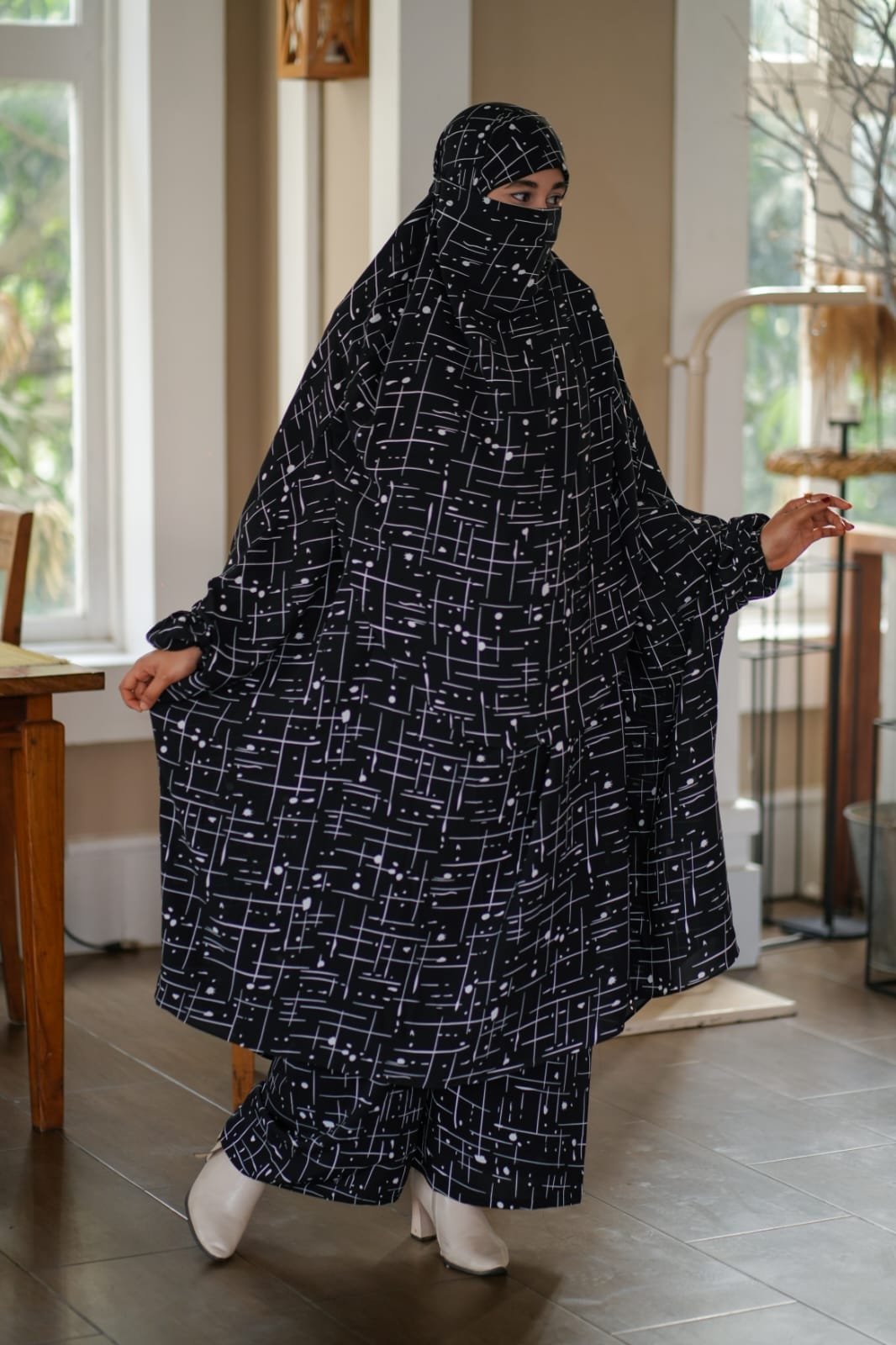Luxury Mishori Silk Khimar Set - 10 - Image 3