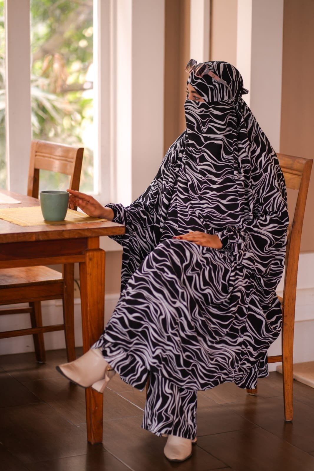 Luxury Mishori Silk Khimar Set - 09 - Image 2