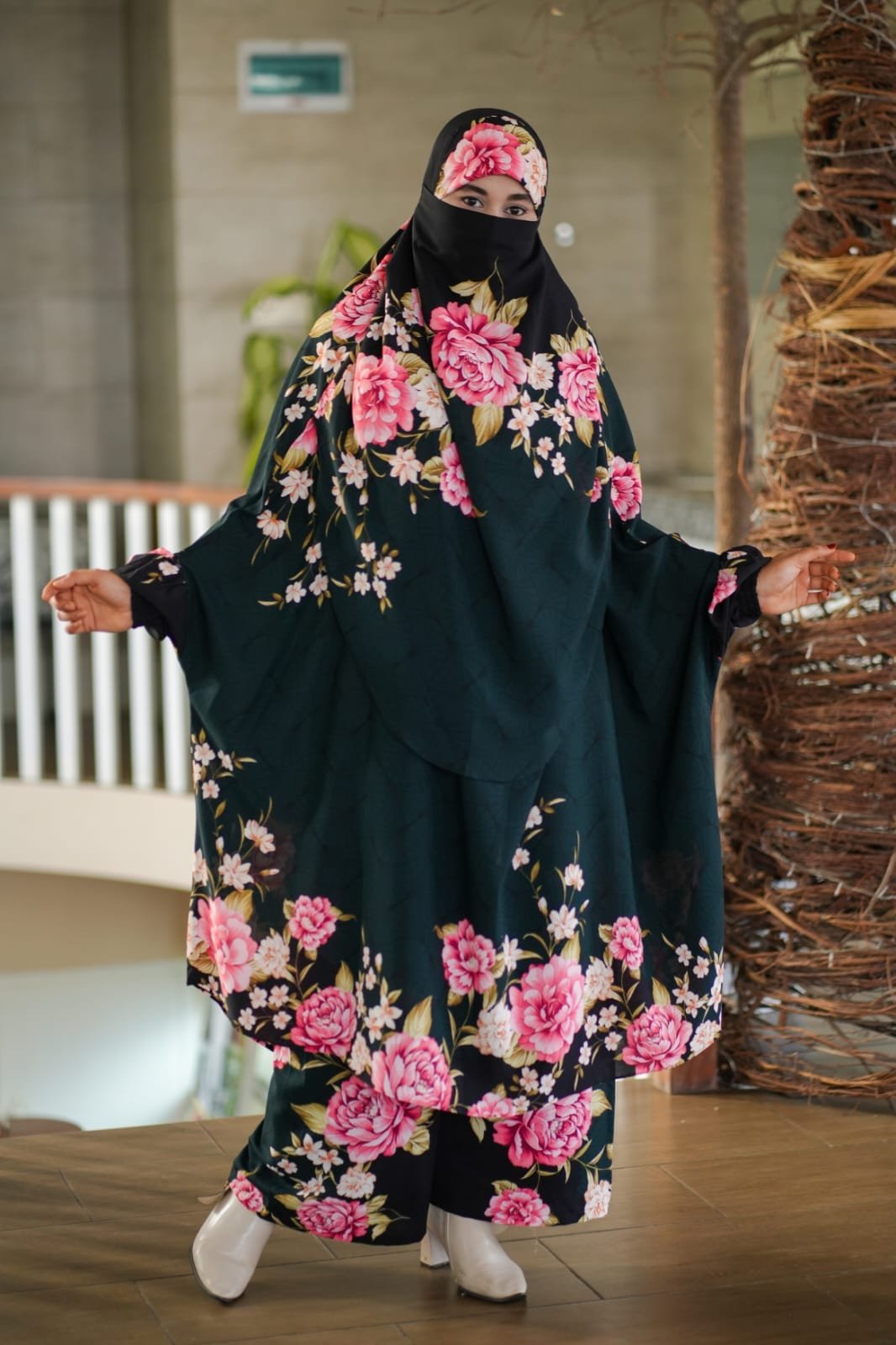 Luxury Mishori Silk Khimar Set - 15