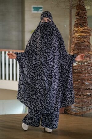 Luxury Mishori Silk Khimar Set - 13